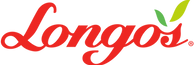 Red "Longo's" logo on a black background, featuring a green leaf above the "o," conveying freshness and sustainability.